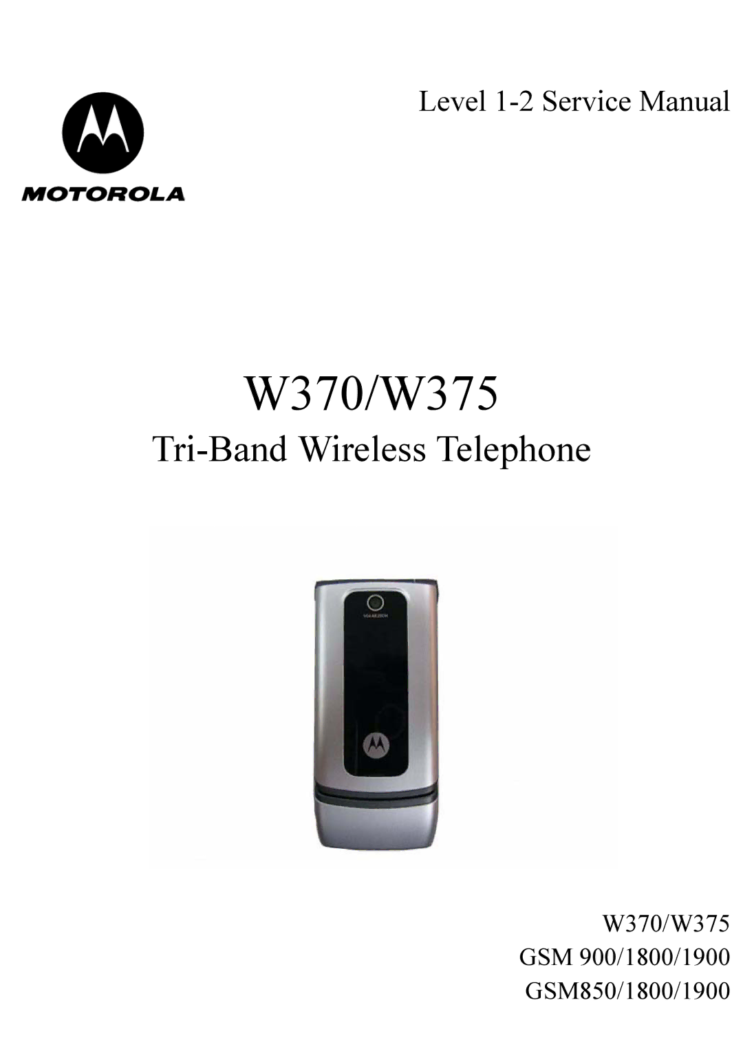 Motorola W375 manual Hellomoto 