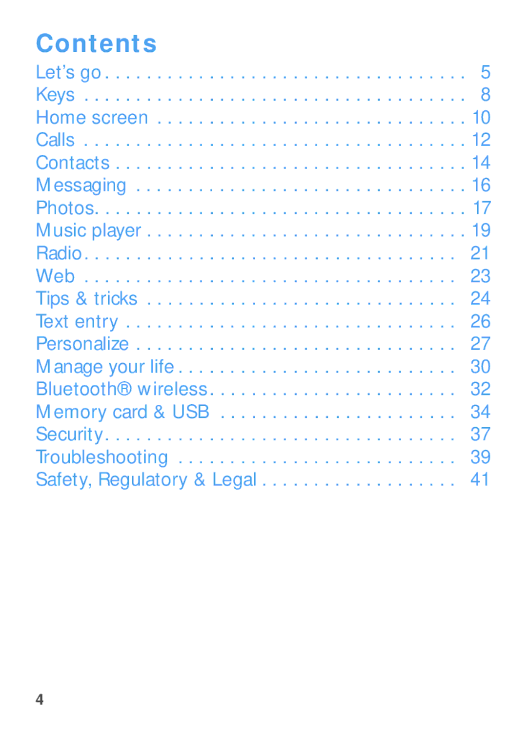 Motorola W409G manual Contents 