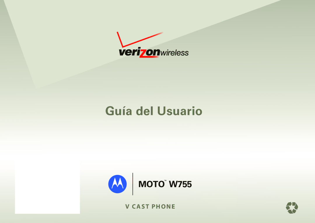 Motorola W755 manual Guía del Usuario 