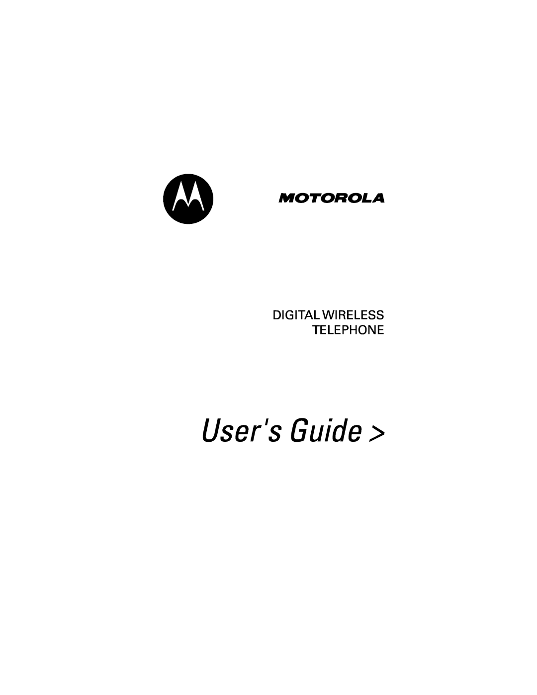 Motorola WIRELESS TELEPHONE manual Users Guide, Digital Wireless Telephone 