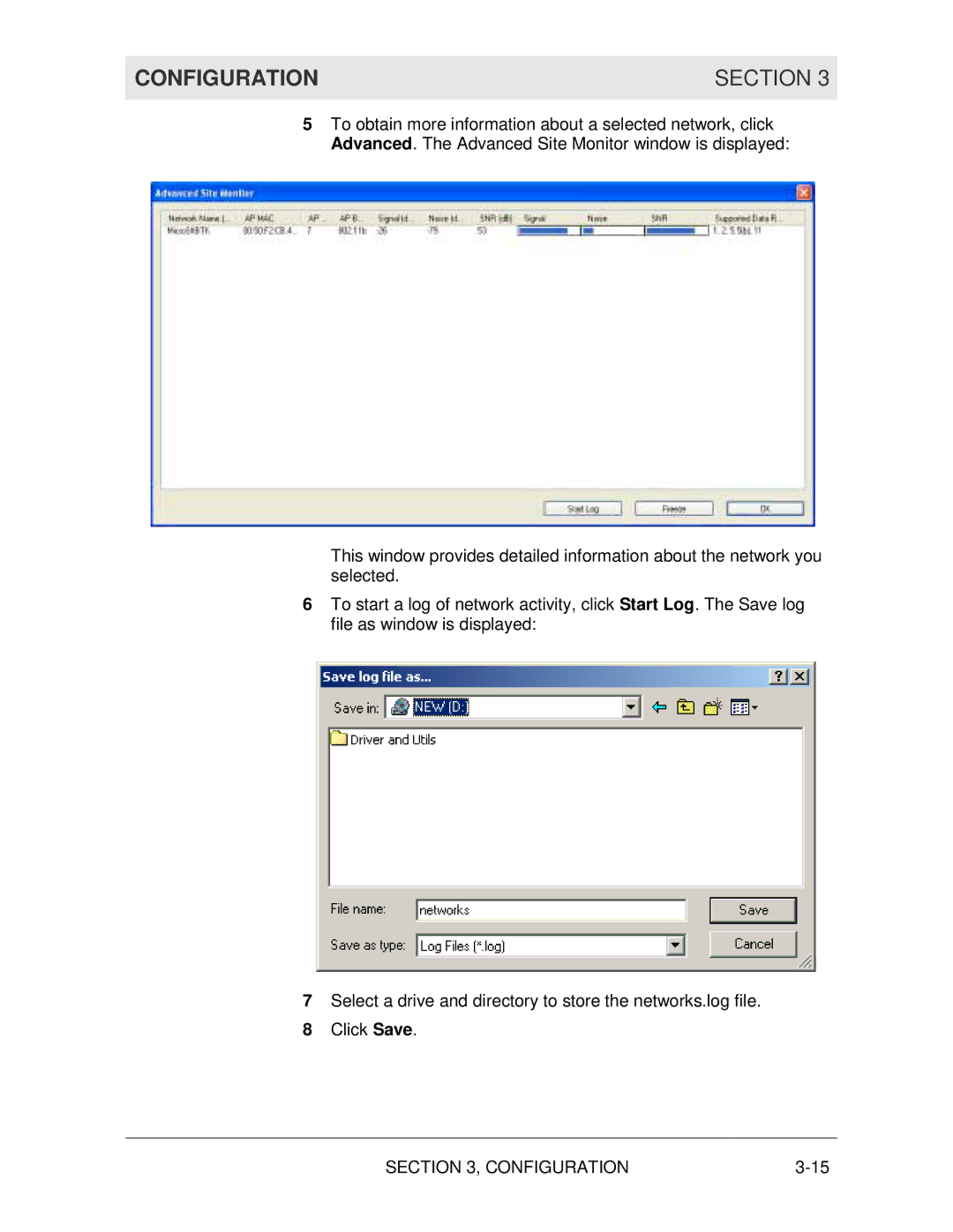 Motorola WN825G manual Configuration Section 