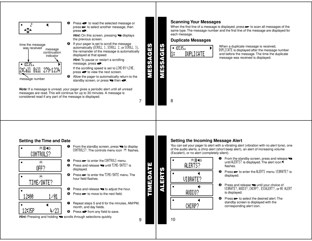 Motorola WORDline FLX manual Messages 