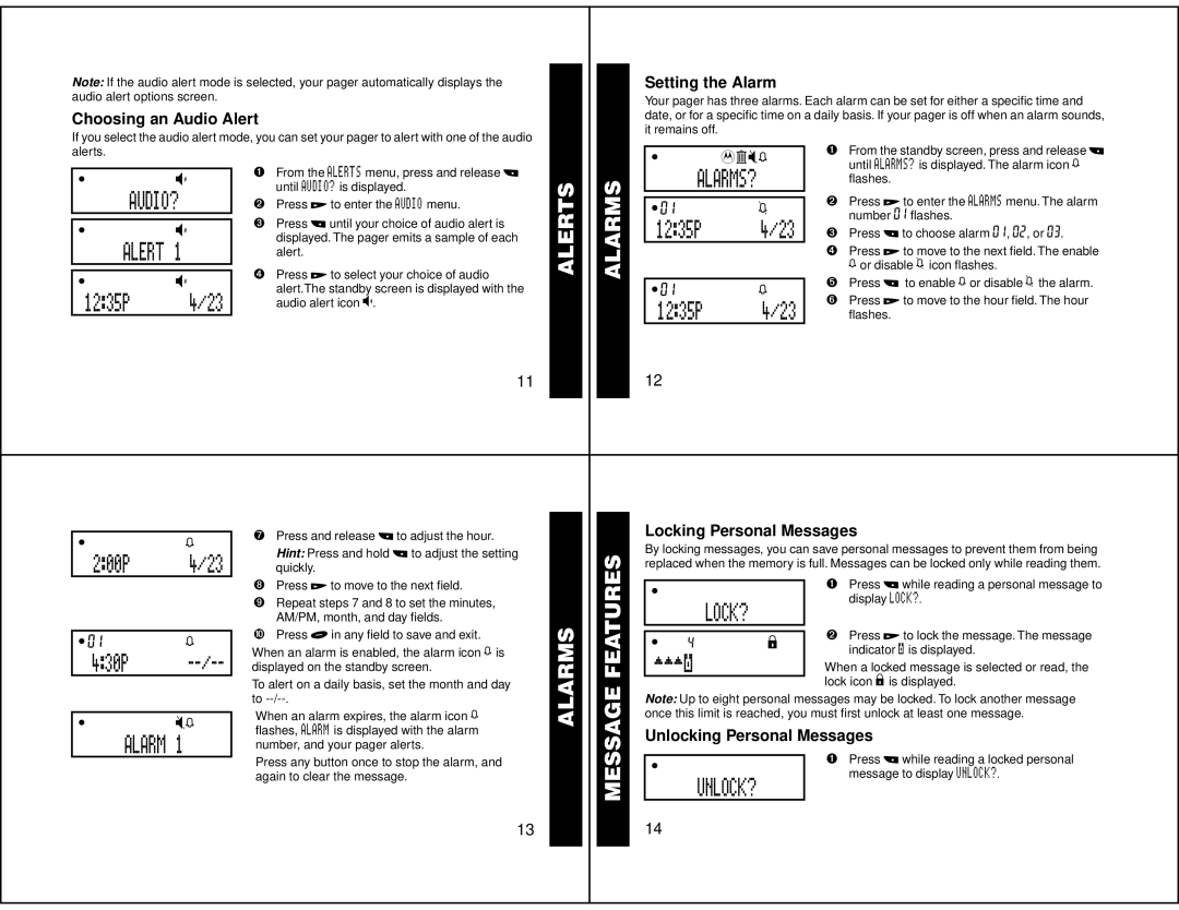 Motorola WORDline FLX manual Alerts Alarms 