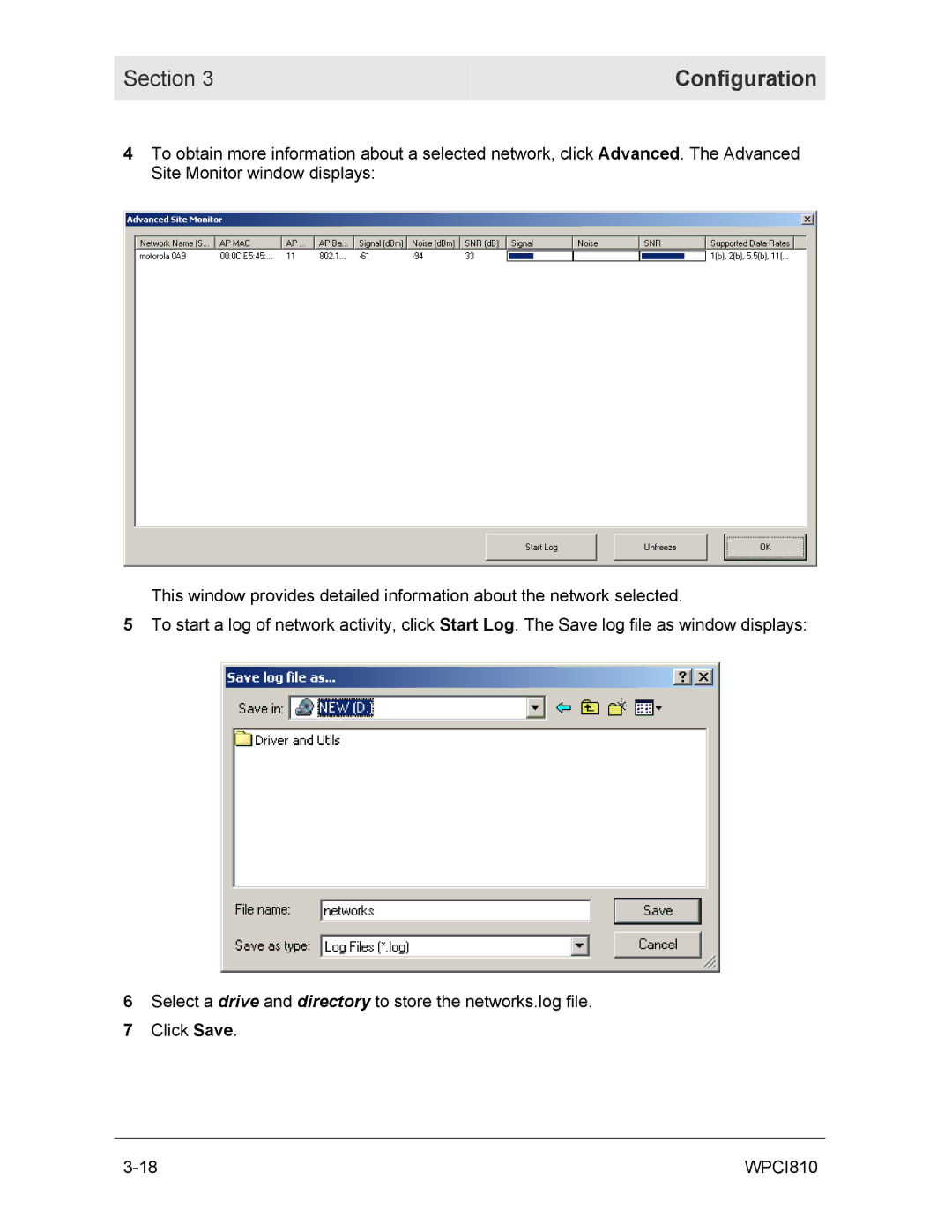 Motorola WPCI810GP manual Configuration 