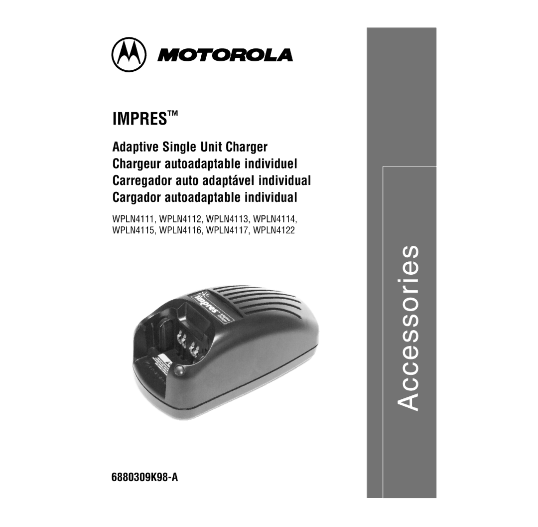 Motorola WPLN4115, WPLN4116, WPLN4111, WPLN4113, WPLN4114, WPLN4122, WPLN4117, WPLN4112 manual Accessories 