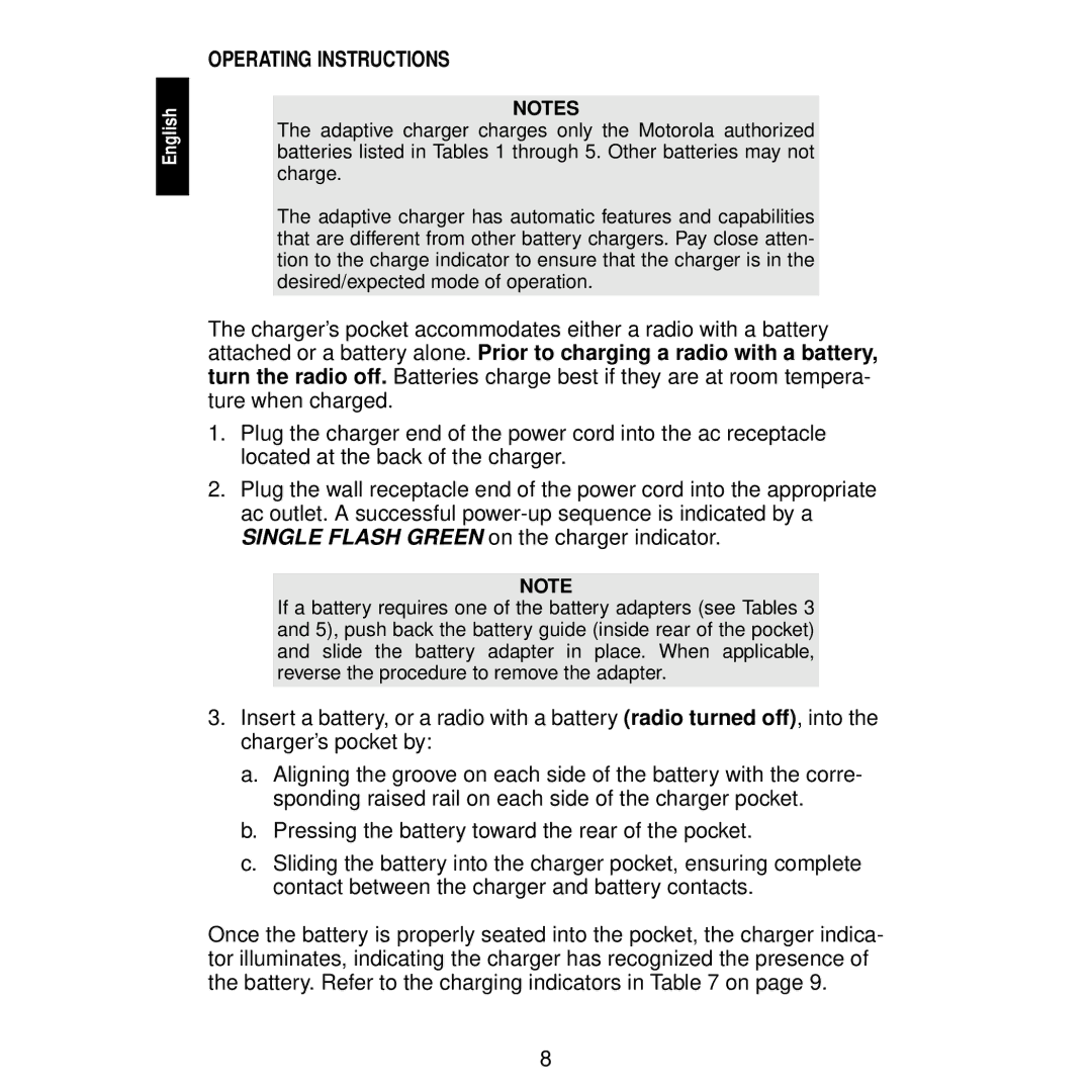 Motorola WPLN4111, WPLN4116, WPLN4115, WPLN4113, WPLN4114, WPLN4122, WPLN4117, WPLN4112 manual Operating Instructions 