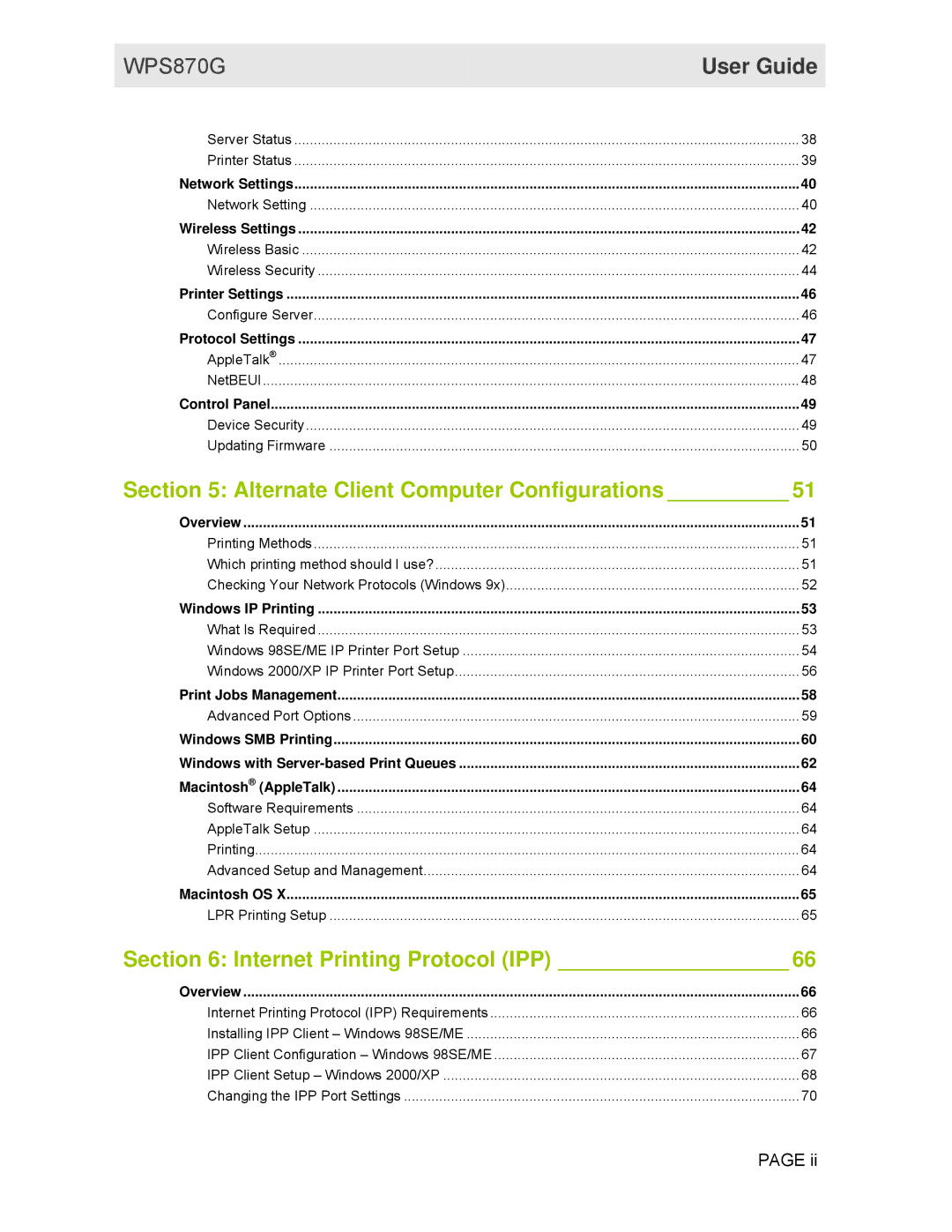 Motorola WPS870G manual Alternate Client Computer Configurations 