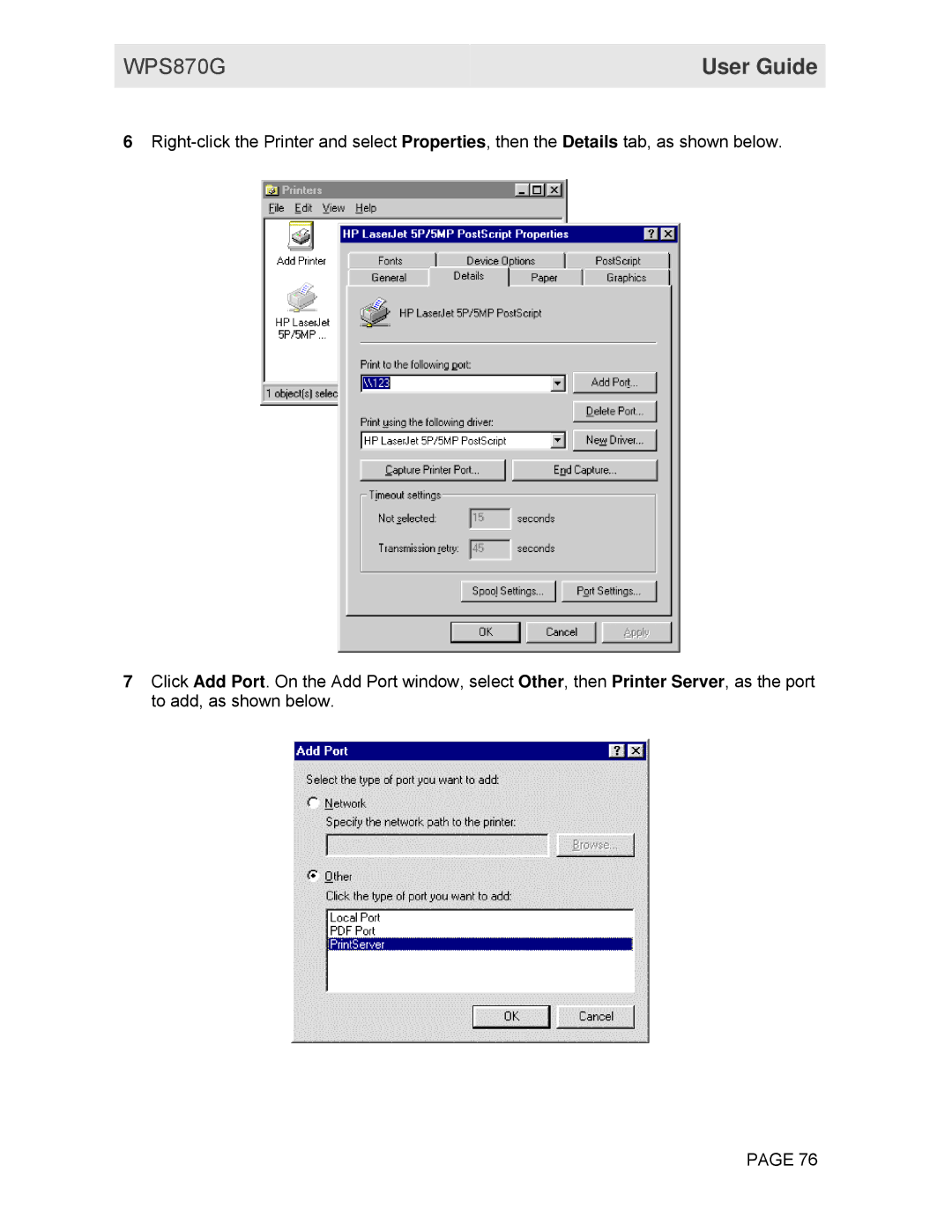 Motorola WPS870G manual User Guide 