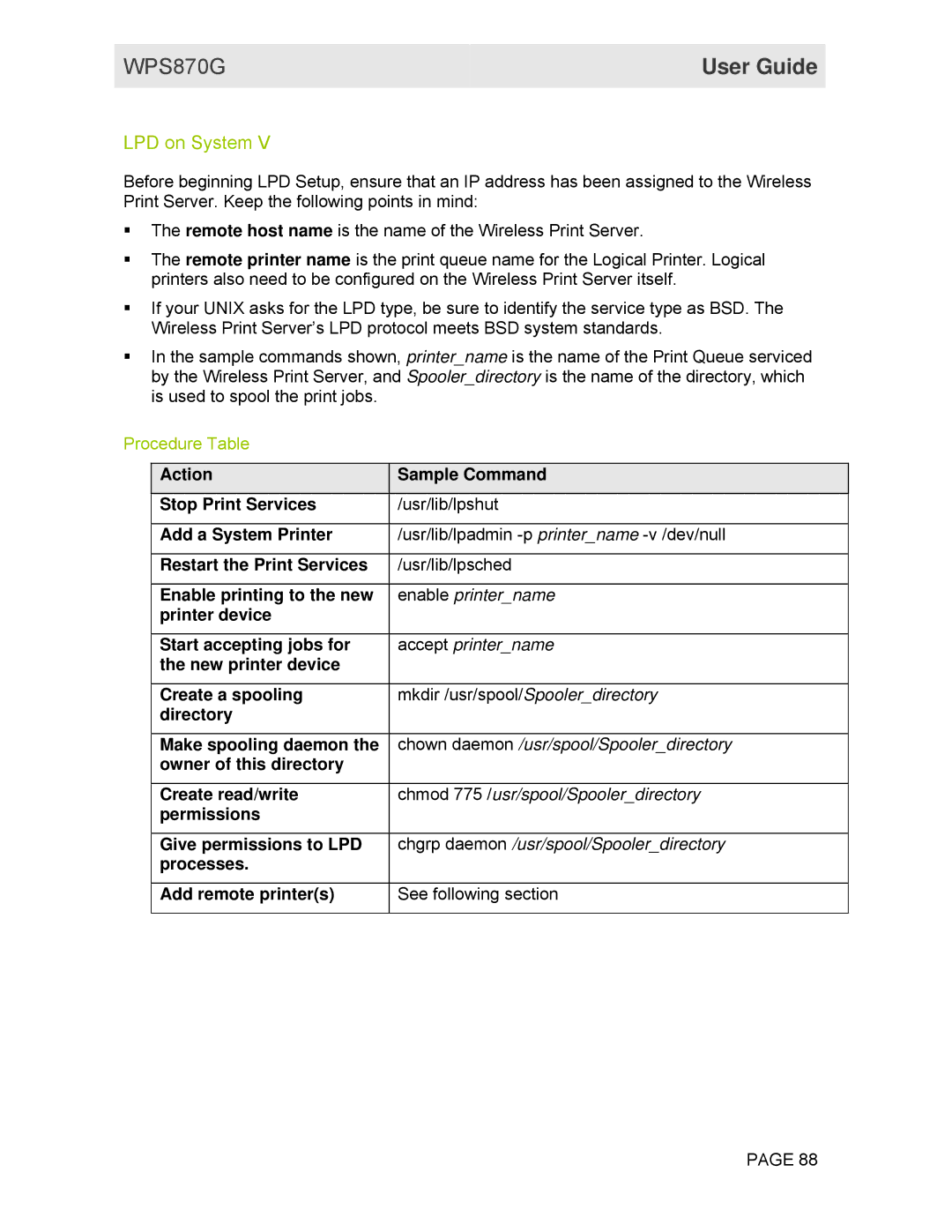 Motorola WPS870G manual LPD on System 