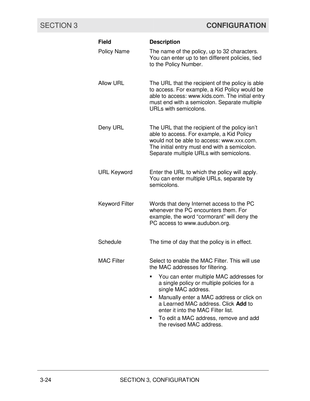 Motorola WR850G manual Configuration 