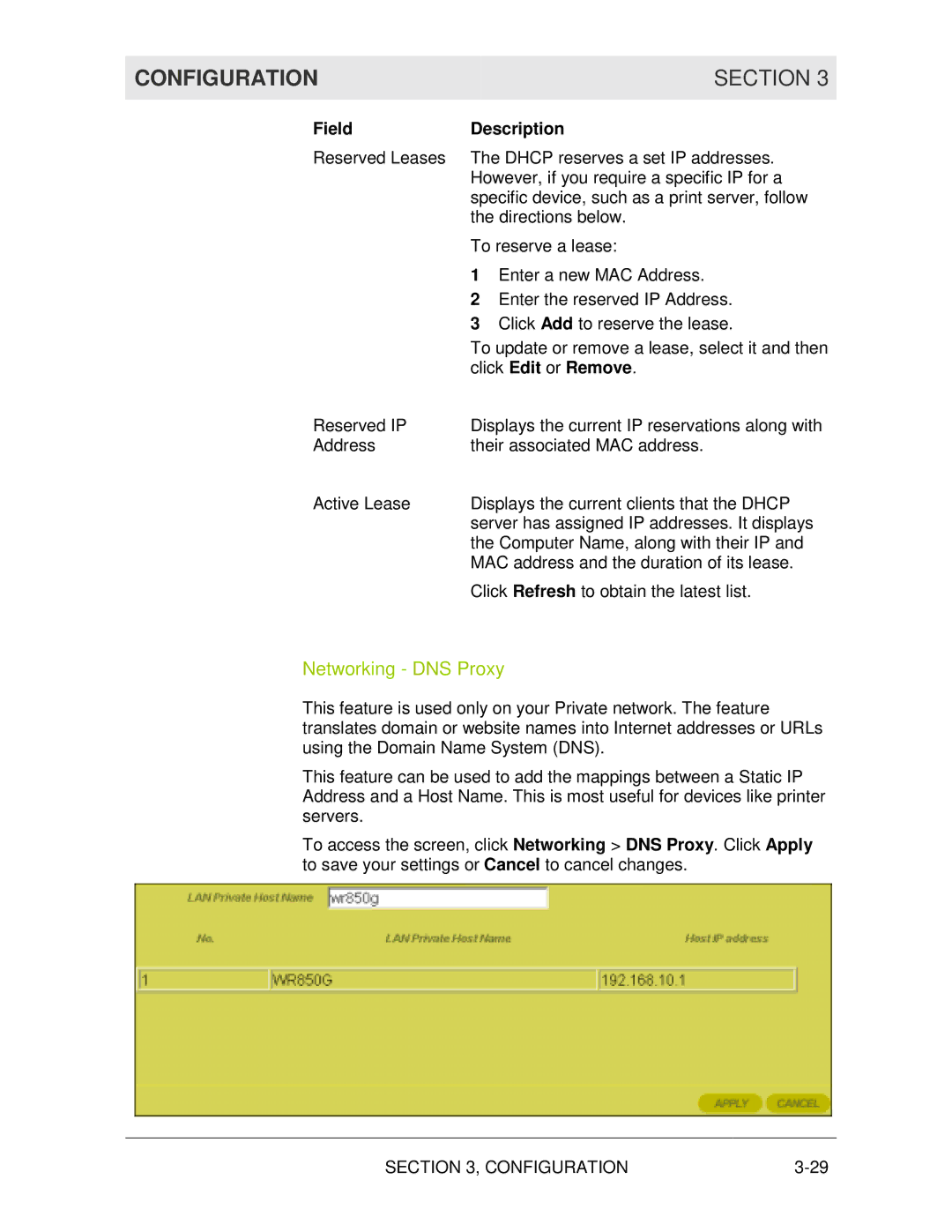 Motorola WR850G manual Networking DNS Proxy, Click Edit or Remove 