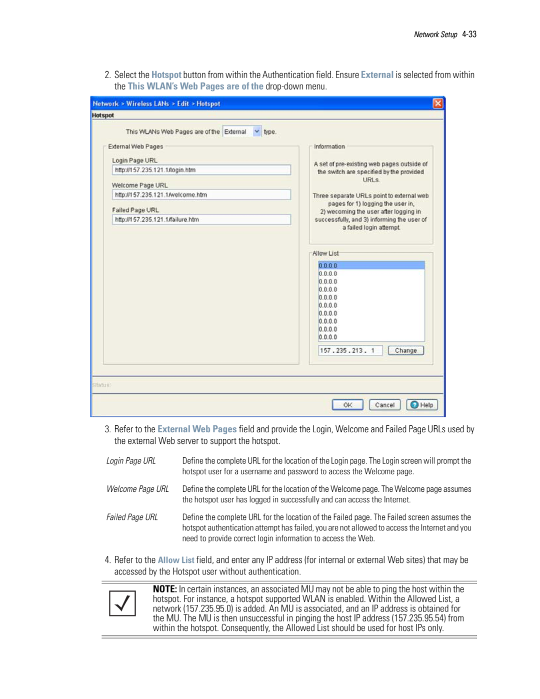 Motorola WS5100 manual Login Page URL 