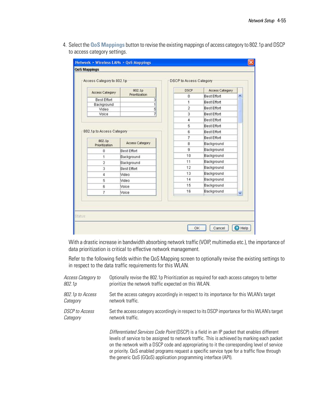 Motorola WS5100 manual Access Category to 