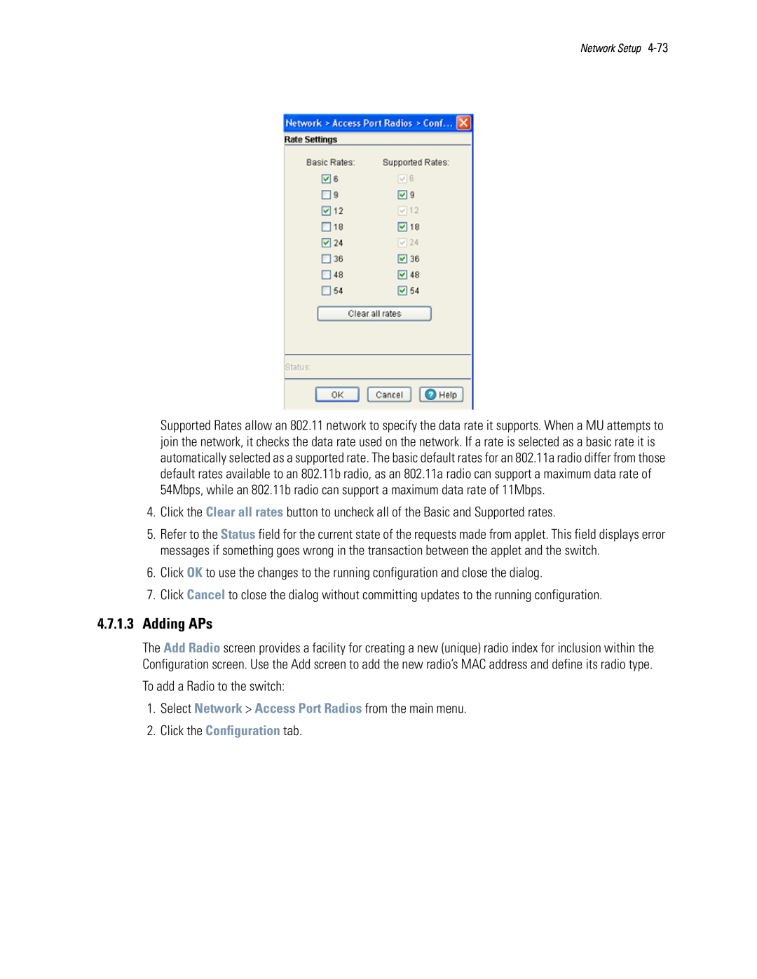 Motorola WS5100 manual 4.7.1.3Adding APs 