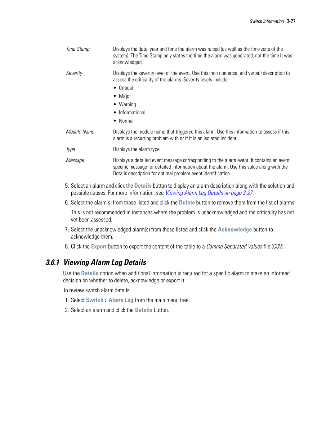Motorola WS5100 manual 3.6.1Viewing Alarm Log Details 