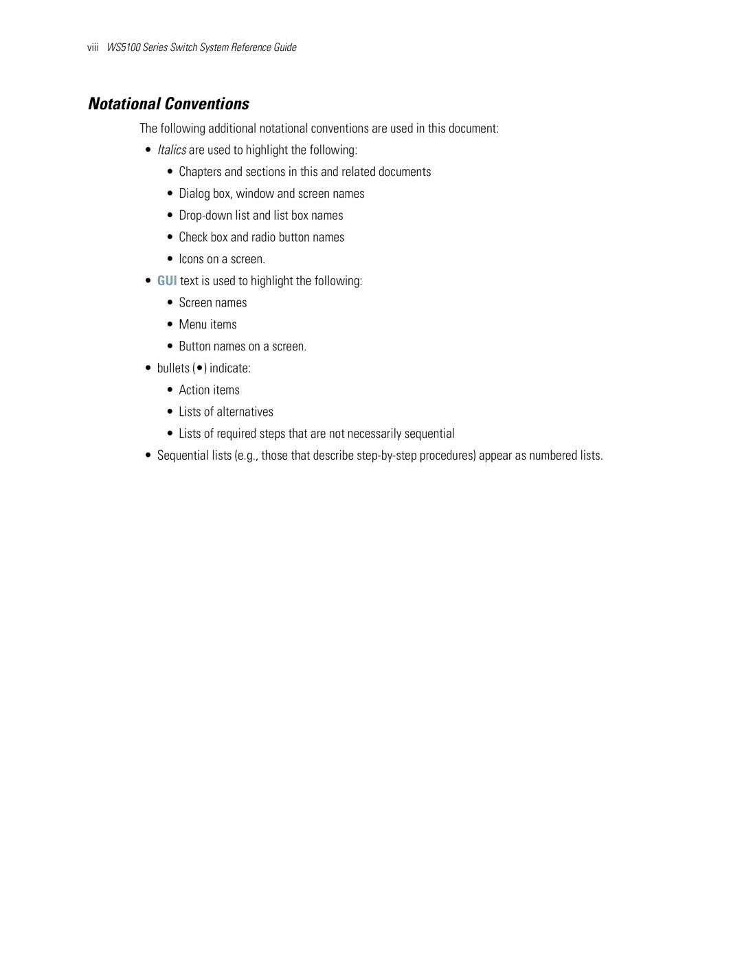 Motorola WS5100 manual Notational Conventions 