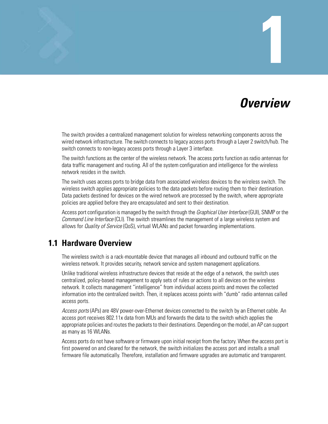 Motorola WS5100 manual Hardware Overview 