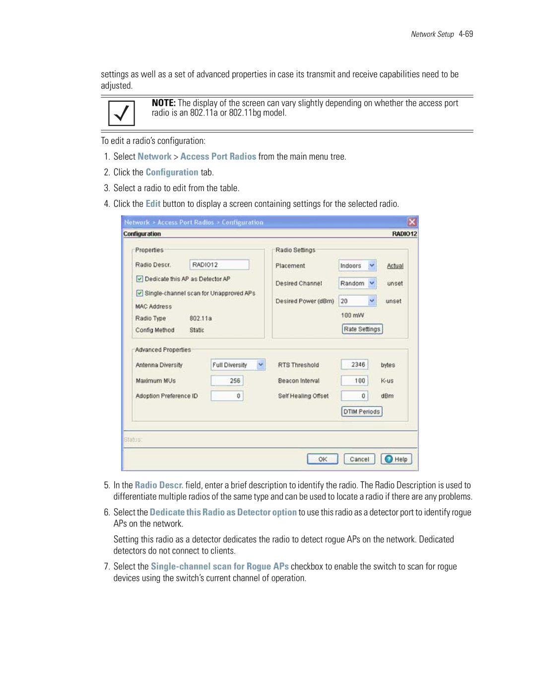 Motorola WS5100 manual Network Setup 