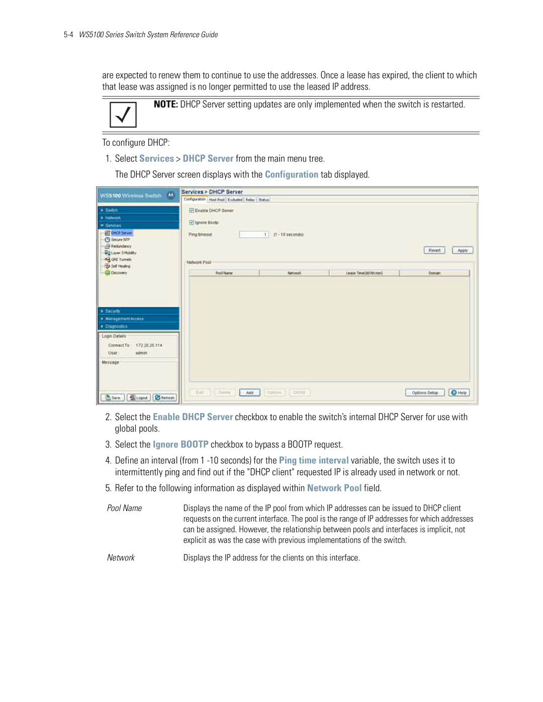 Motorola WS5100 manual Pool Name 