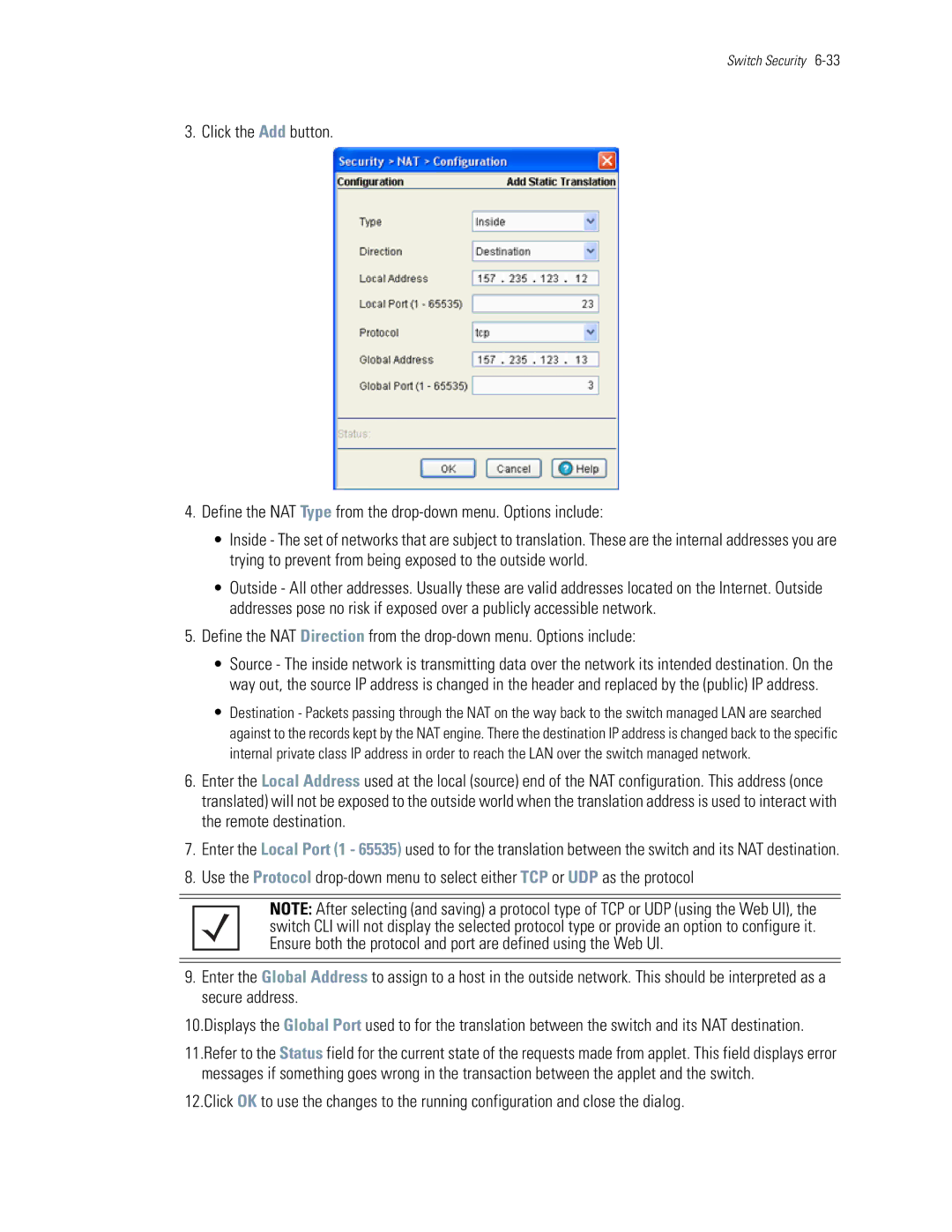 Motorola WS5100 manual Switch Security 