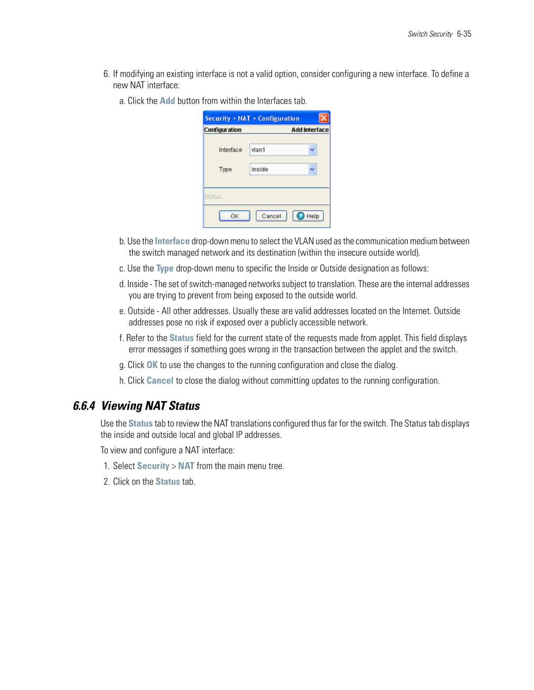 Motorola WS5100 manual Viewing NAT Status 