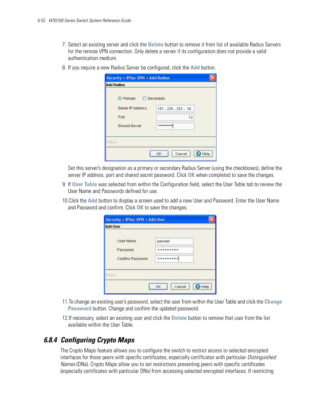 Motorola WS5100 manual Configuring Crypto Maps 