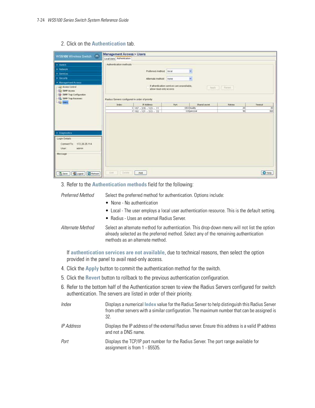 Motorola WS5100 manual Not a DNS name, Assignment is from 1 