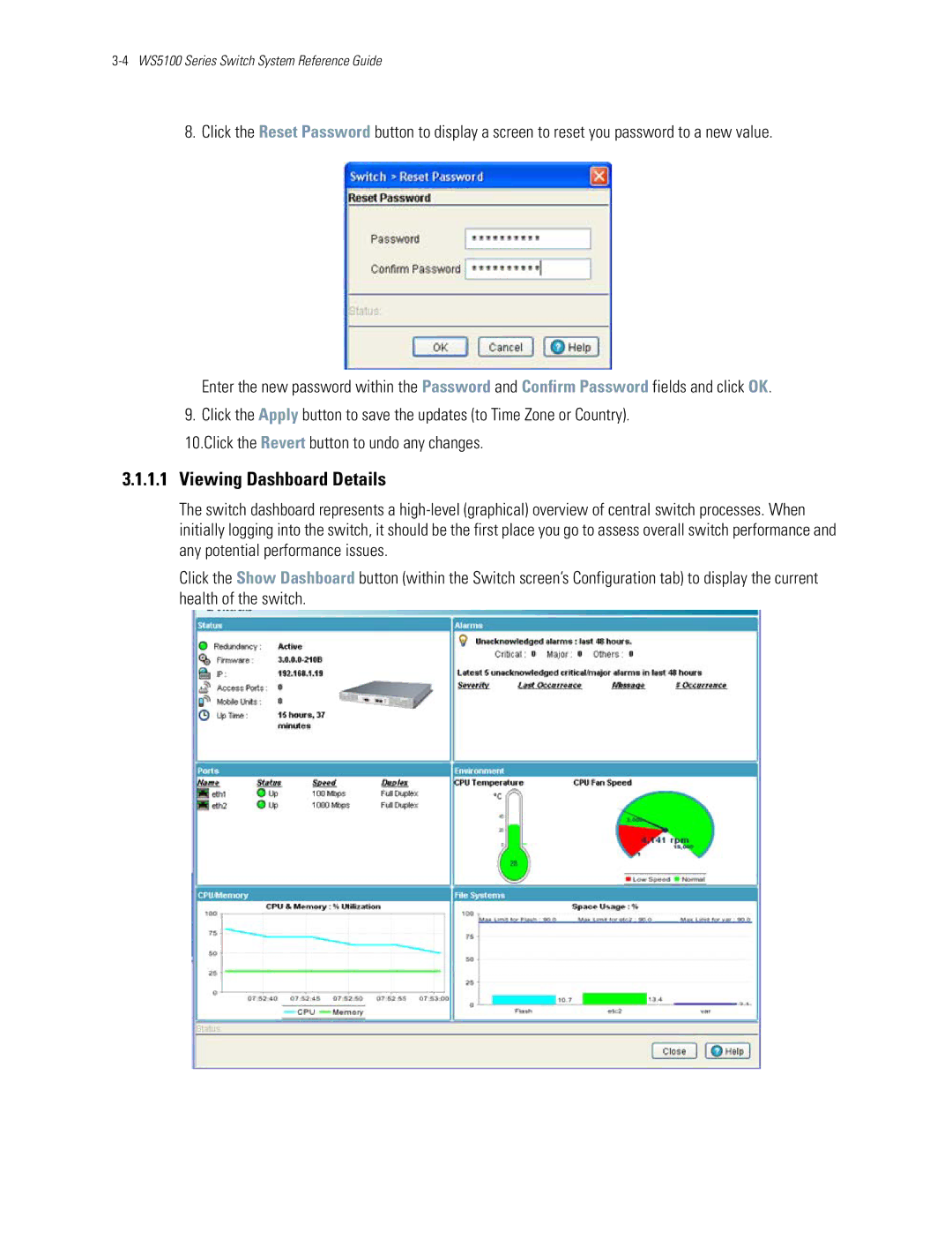 Motorola WS5100 manual Viewing Dashboard Details 