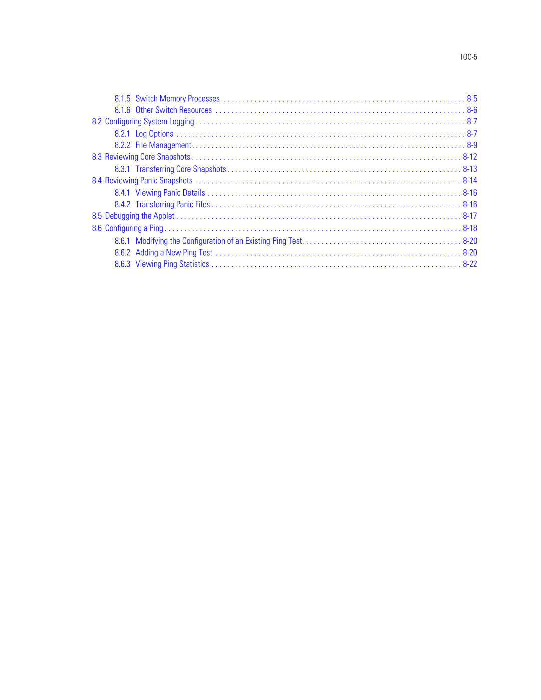 Motorola WS5100 manual TOC-5 