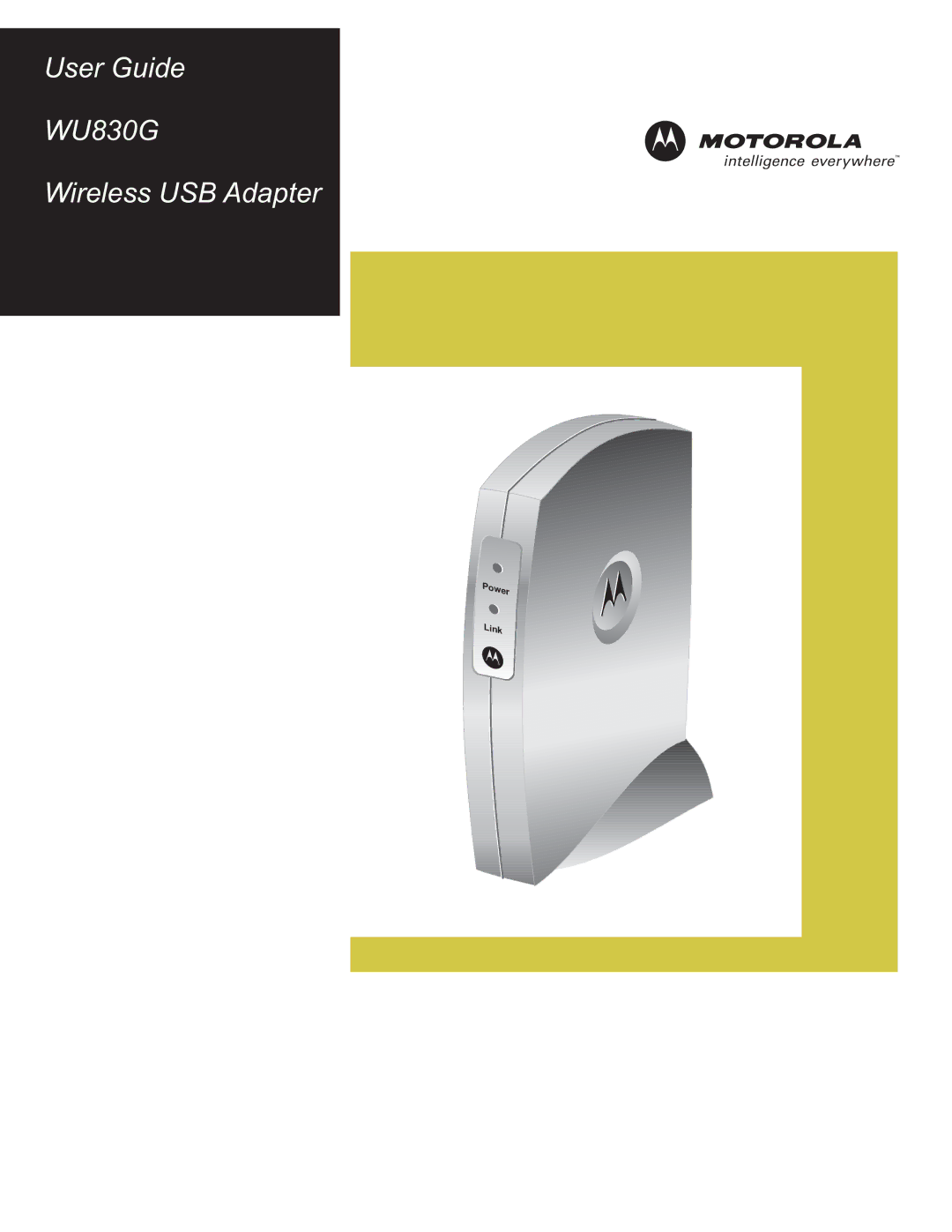 Motorola manual User Guide WU830G Wireless USB Adapter 