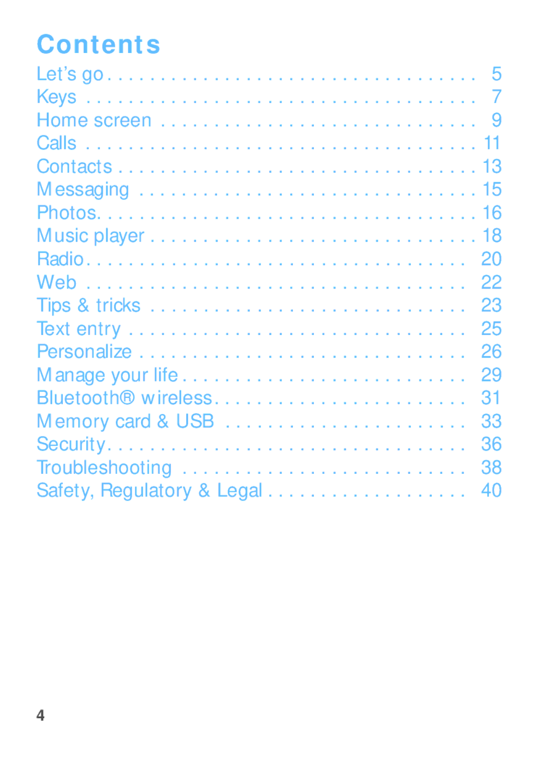 Motorola WX345 manual Contents 