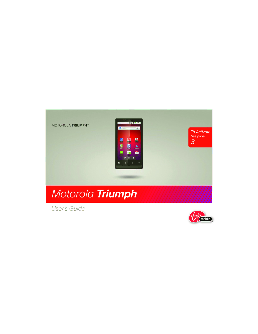 Motorola WX435 manual Motorola Triumph 