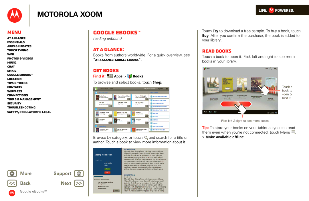 Motorola XOOM manual Google eBooks, Get books, Read books 