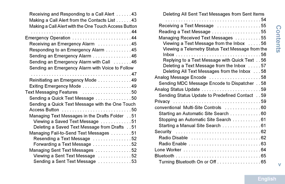 Motorola XPR 5550 manual Deleting All Sent Text Messages from Sent Items 