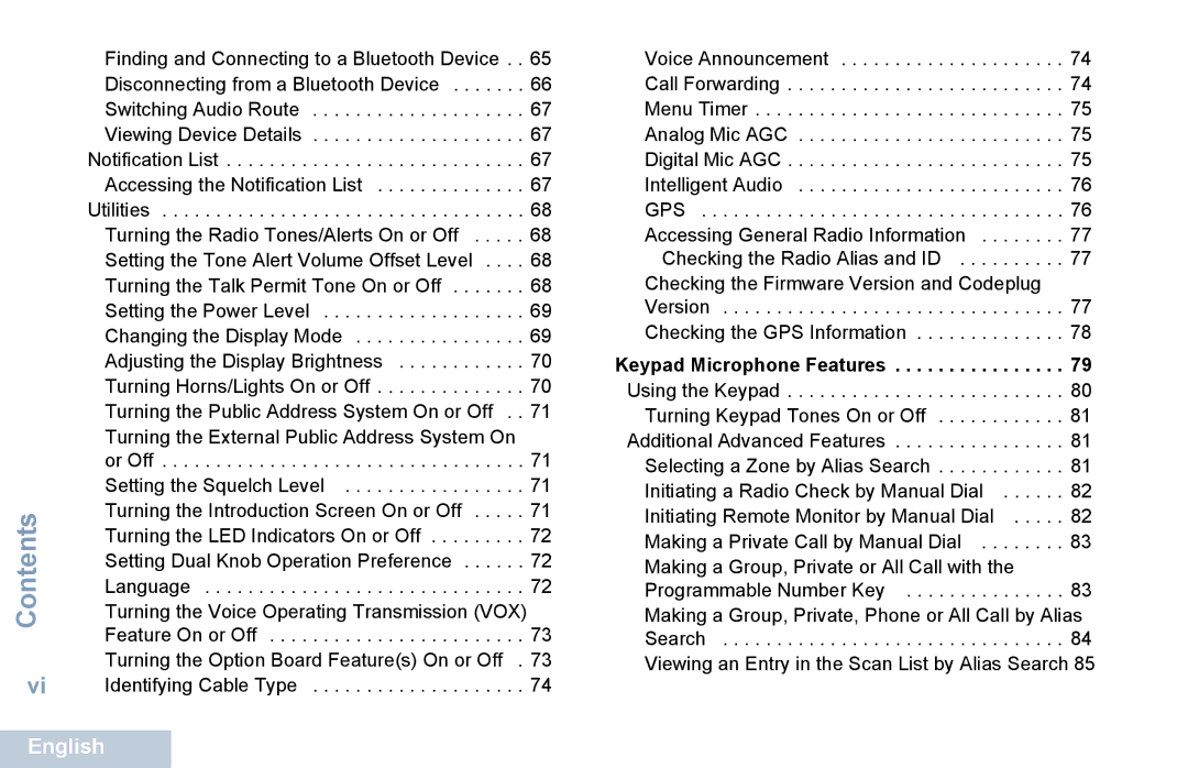 Motorola XPR 5550 manual Keypad Microphone Features 