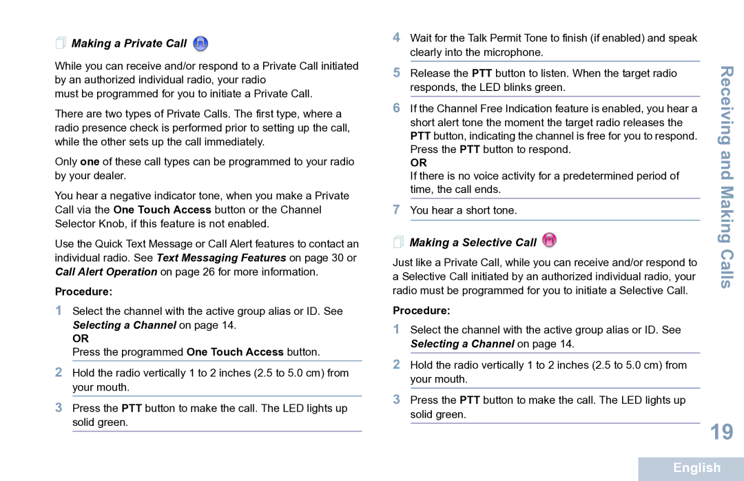 Motorola XPR 7350 manual  Making a Private Call 