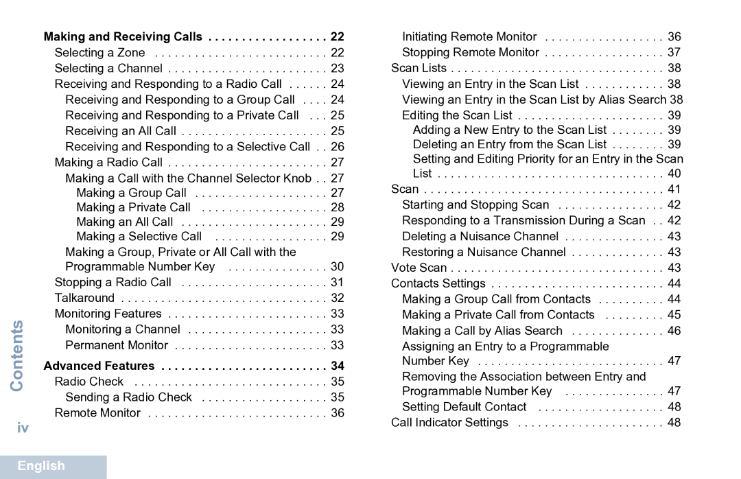 Motorola XPR 7550 manual Making and Receiving Calls, Advanced Features 