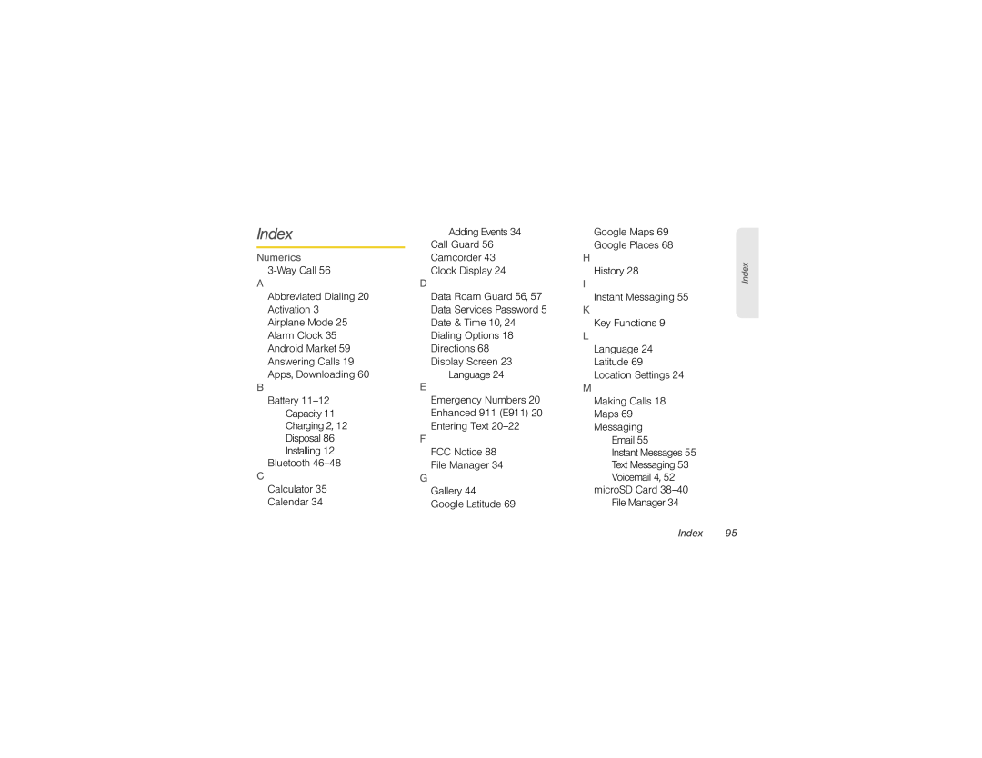 Motorola XPRT manual Index, Numerics 