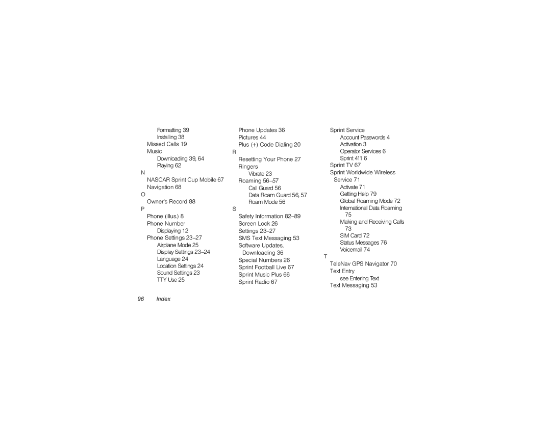 Motorola XPRT manual Index 