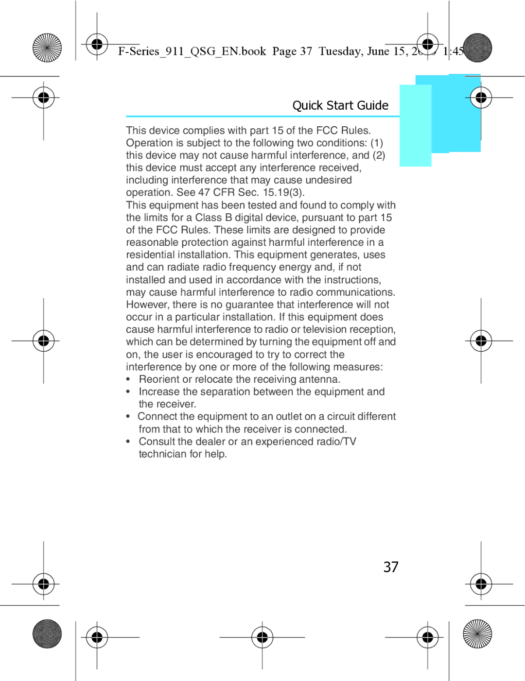 Motorola XT3 quick start Series911QSGEN.book Page 37 Tuesday, June 15 