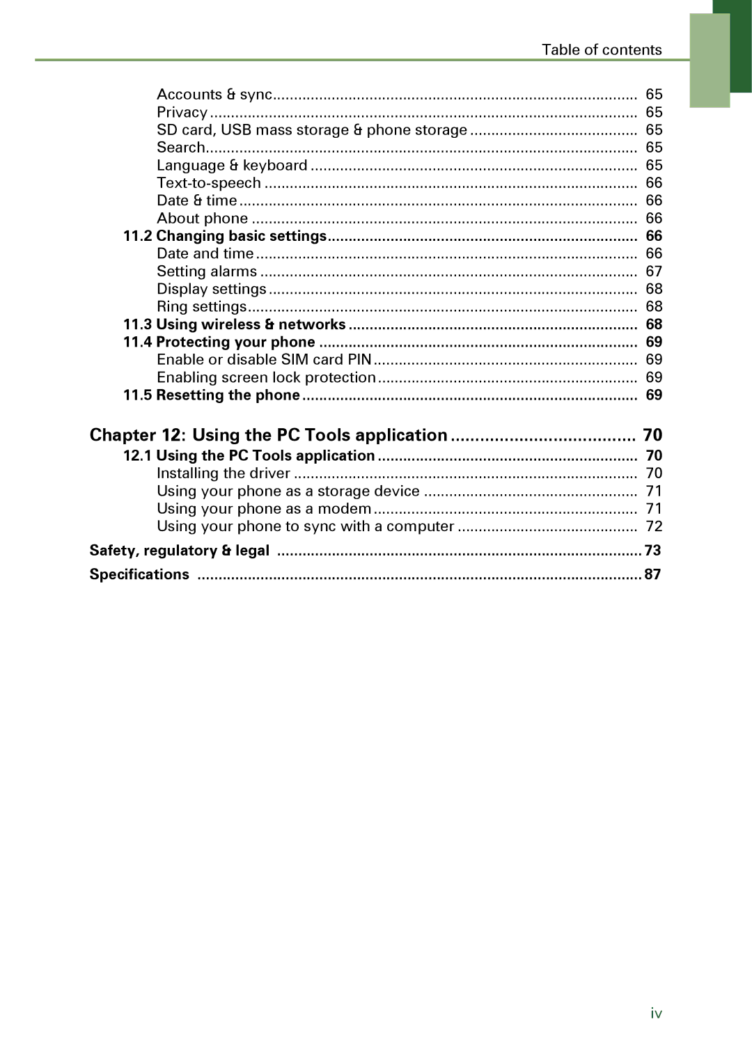 Motorola XT502 manual Accounts & sync Privacy 