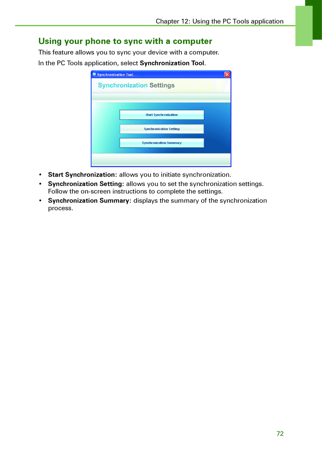 Motorola XT502 manual Using your phone to sync with a computer 