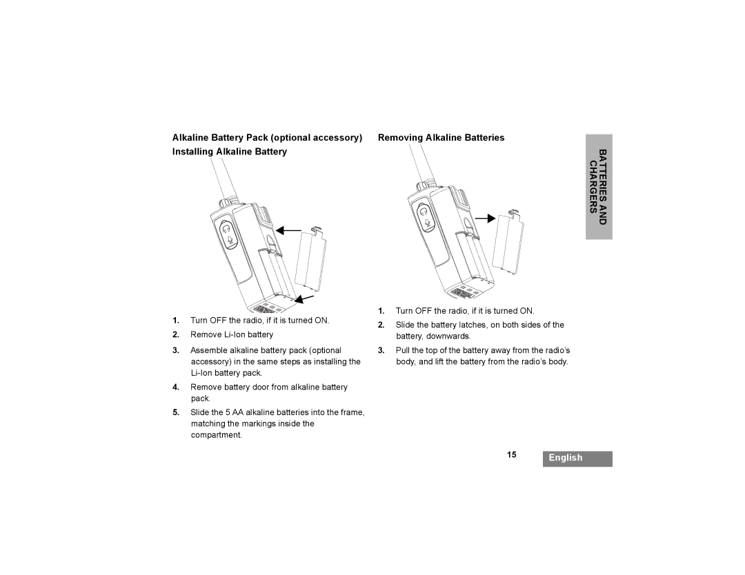 Motorola XTNi Series manual Batteries and Chargers 