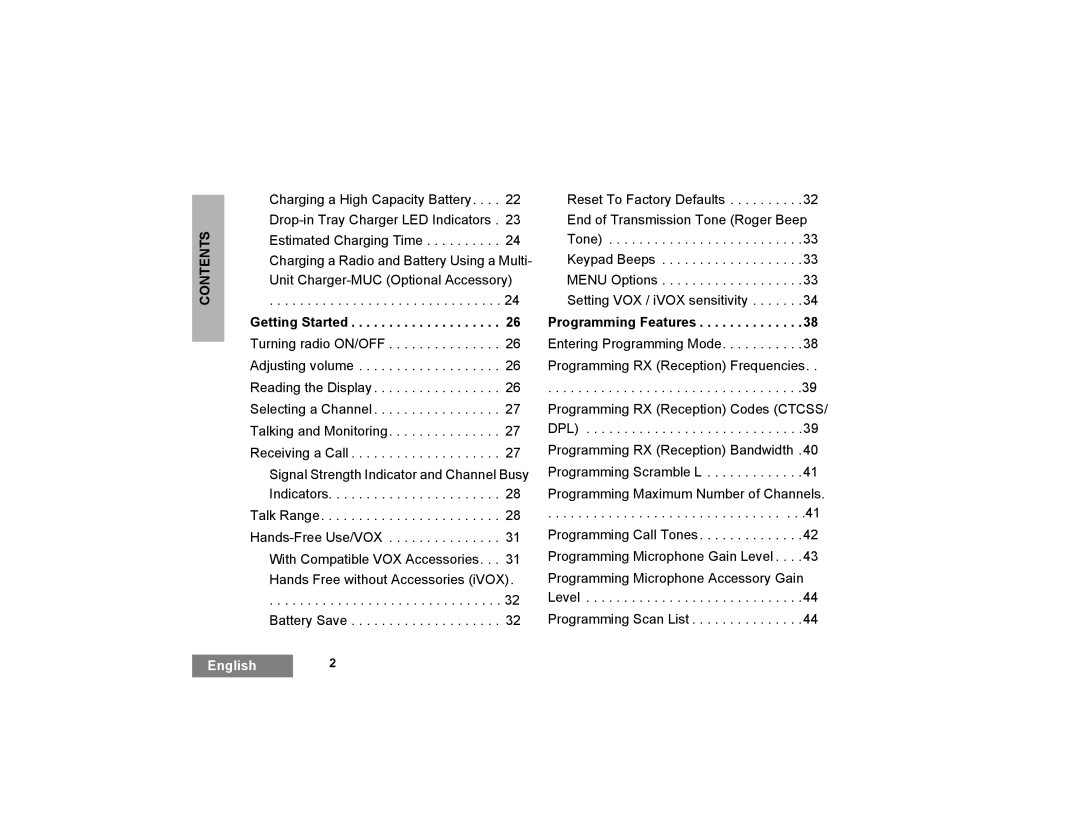 Motorola XTNi Series manual Programming Features, Getting Started 