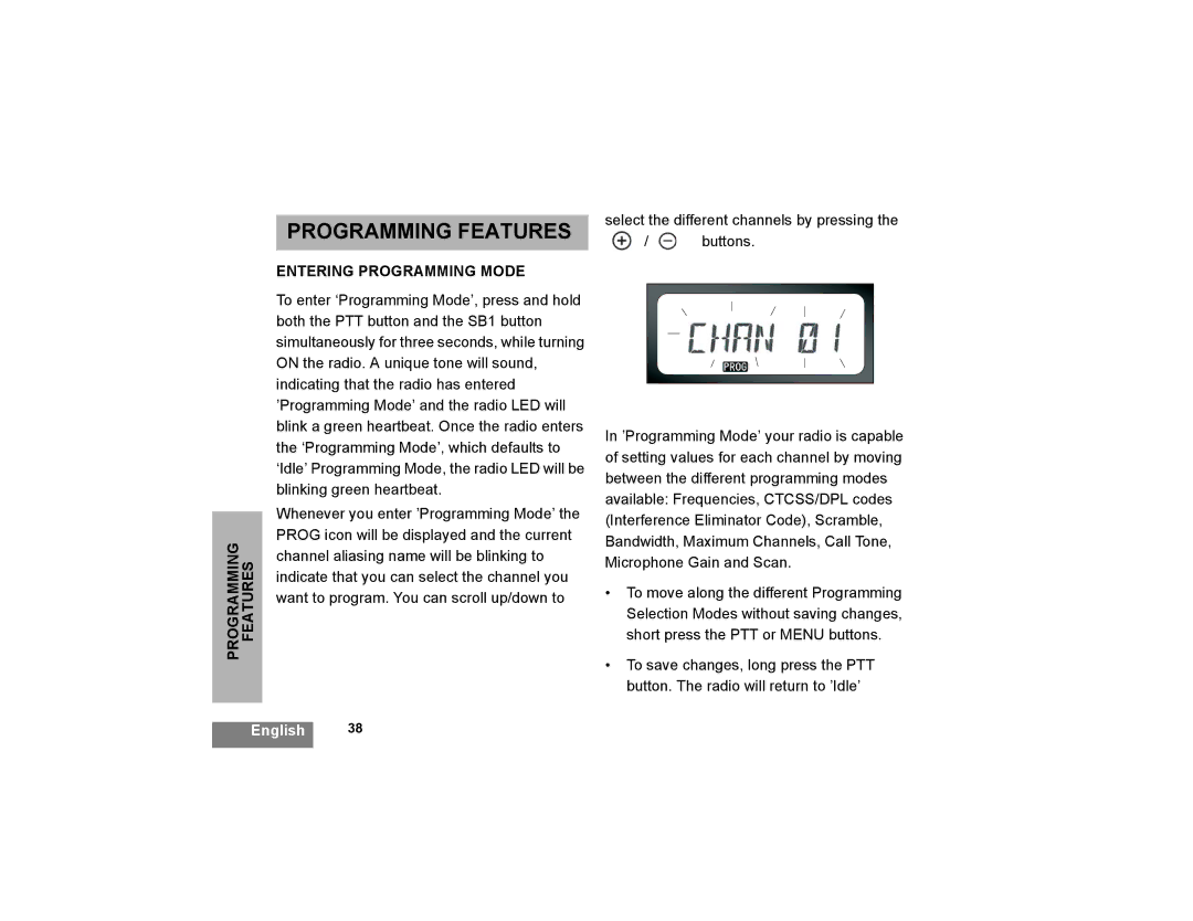 Motorola XTNi Series manual Programming Features, Entering Programming Mode 