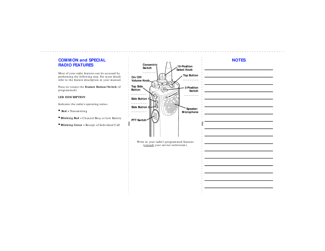 Motorola XTS 3000 manual Radio Features 