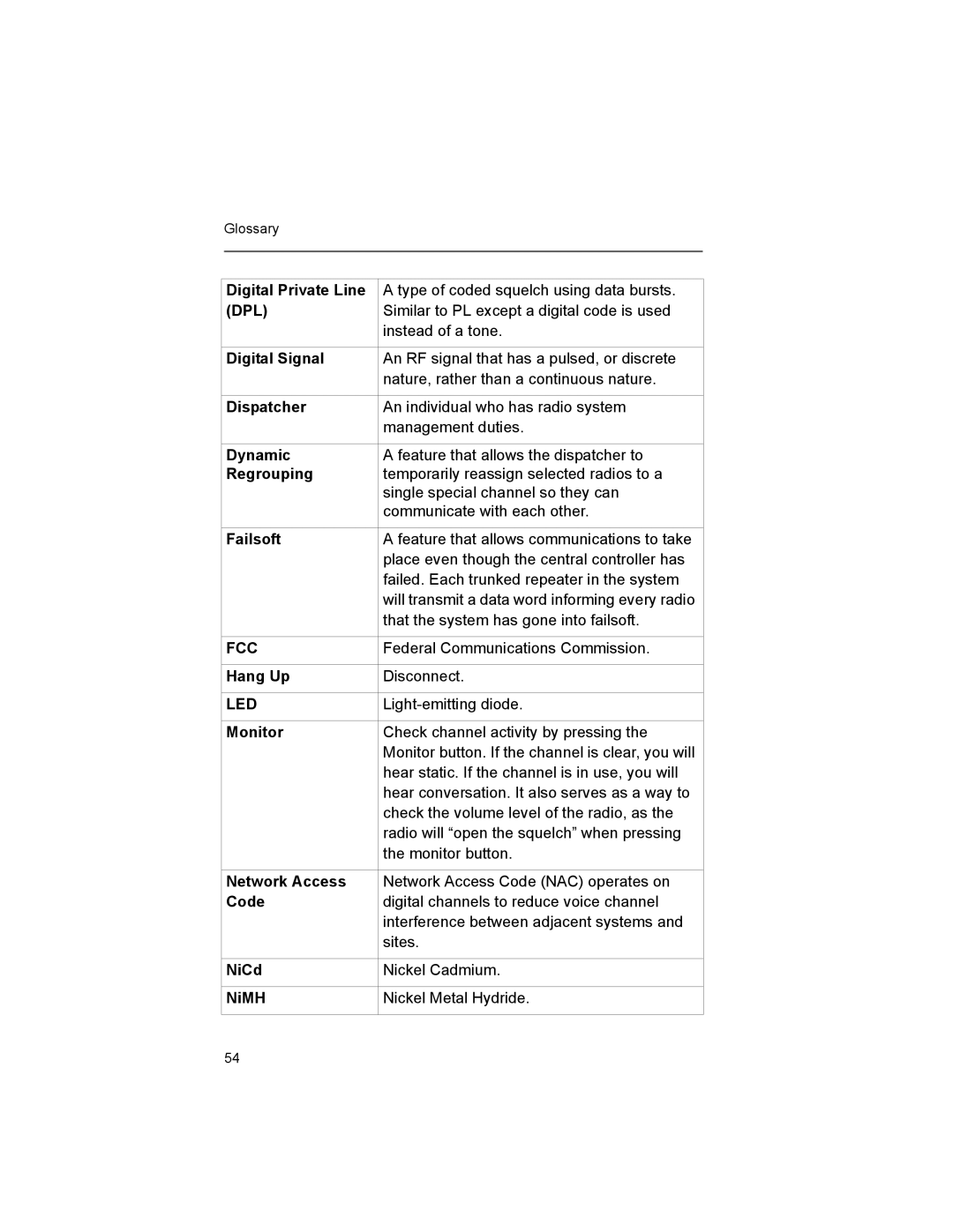 Motorola XTS2500 manual Dpl, Fcc, Led 