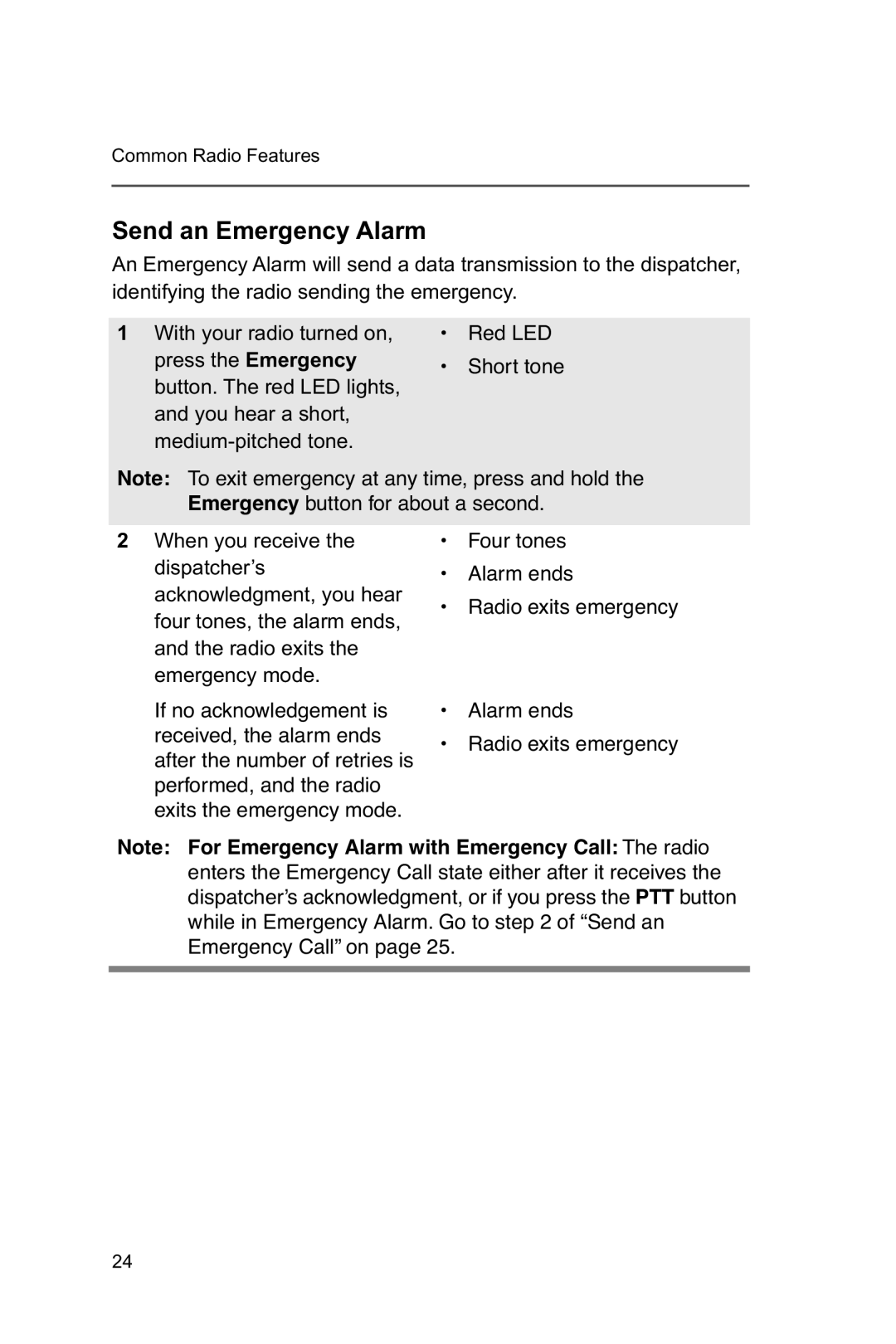 Motorola XTSTM 1500 manual Send an Emergency Alarm 