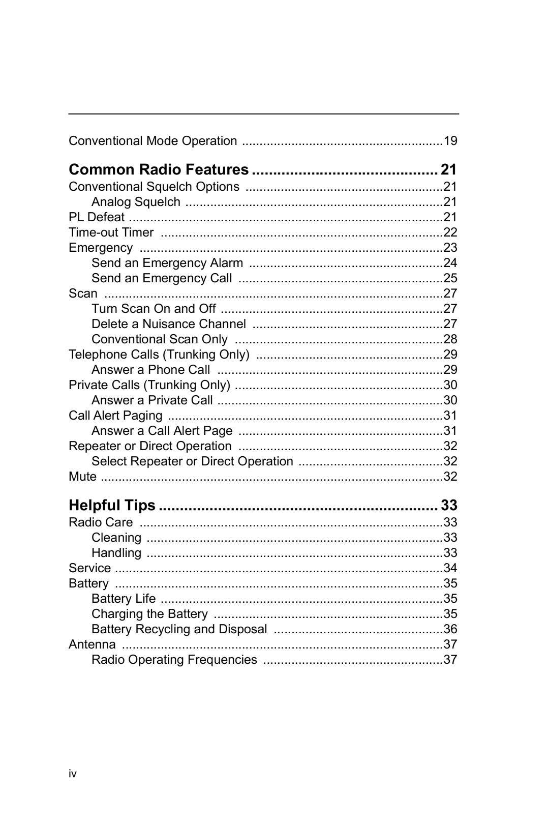 Motorola XTSTM 1500 manual Common Radio Features, Helpful Tips 