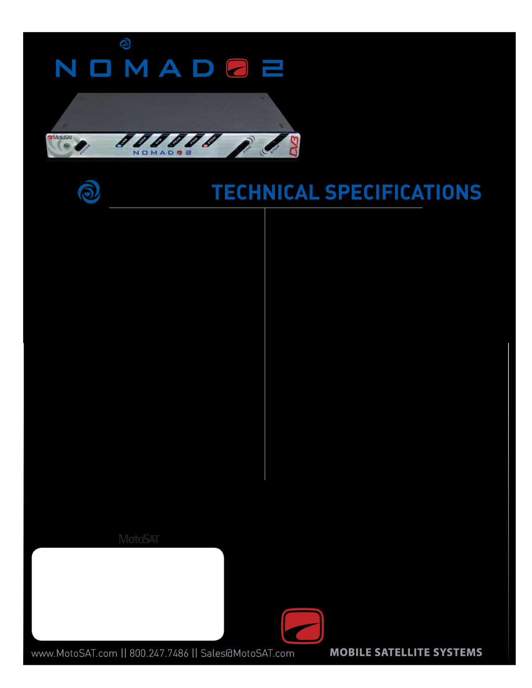 MotoSAT MSC60 manual Technical Specifications, Is Powered By, Cabling, Environment, Maintenance Port, Motors, Dimensions 